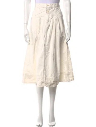 Pre-owned The Great Midi Length Skirt In White