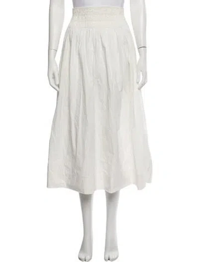 Pre-owned The Great Midi Length Skirt In White