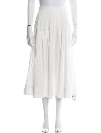 Pre-owned The Great Midi Length Skirt In White
