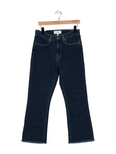 Pre-owned The Great Mid-rise Flared Jeans In Blue