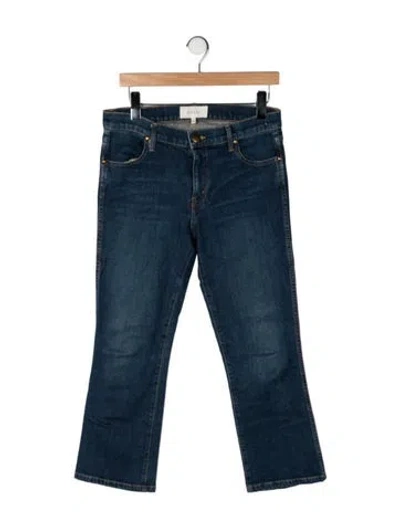 Pre-owned The Great Mid-rise Flared Jeans In Blue