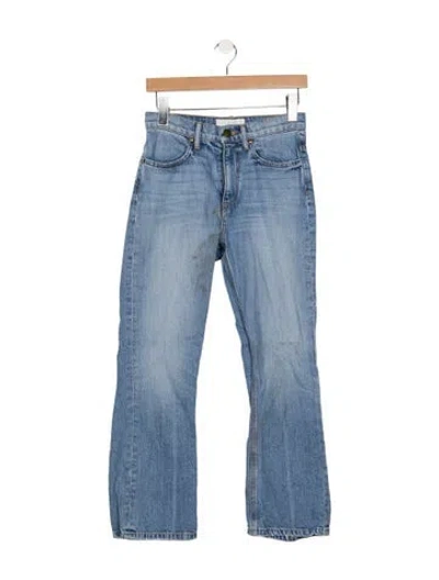 Pre-owned The Great Mid-rise Flared Jeans In Blue