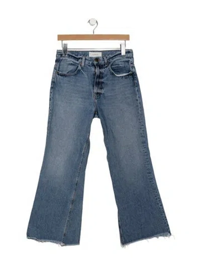 Pre-owned The Great Mid-rise Flared Jeans In Blue