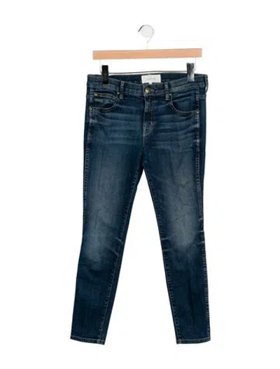 Pre-owned The Great Mid-rise Skinny Leg Jeans In Blue