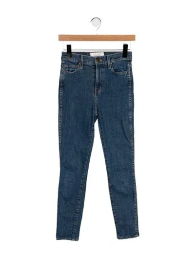 Pre-owned The Great Mid-rise Skinny Leg Jeans In Blue