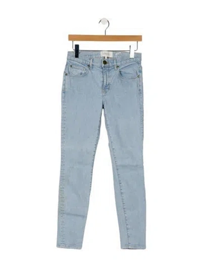 Pre-owned The Great Mid-rise Skinny Leg Jeans In Blue