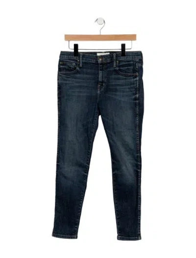 Pre-owned The Great Mid-rise Skinny Leg Jeans In Blue