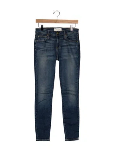 Pre-owned The Great Mid-rise Skinny Leg Jeans In Blue