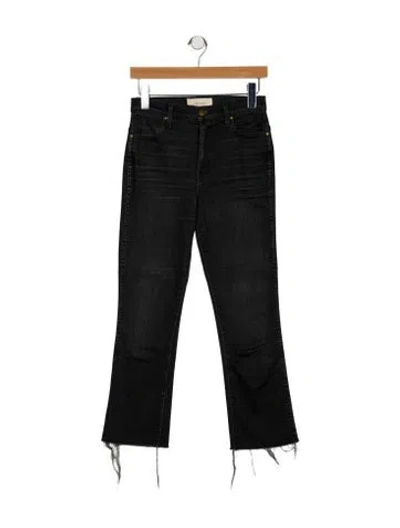 Pre-owned The Great Mid-rise Straight Leg Jeans In Black