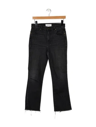 Pre-owned The Great Mid-rise Straight Leg Jeans In Black