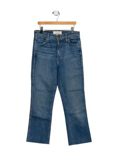 Pre-owned The Great Mid-rise Straight Leg Jeans In Blue