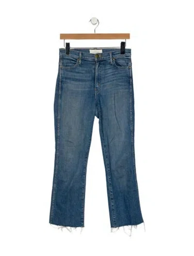 Pre-owned The Great Mid-rise Straight Leg Jeans In Blue