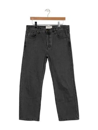 Pre-owned The Great Mid-rise Straight Leg Jeans In Grey