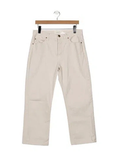 Pre-owned The Great Mid-rise Straight Leg Jeans In Neutral