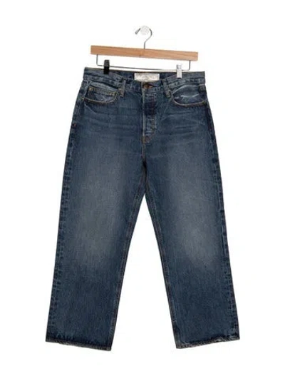 Pre-owned The Great Mid-rise Straight Leg Jeans W/ Tags In Blue