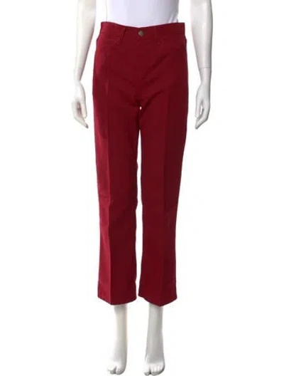 Pre-owned The Great Mid-rise Straight Leg Jeans W/ Tags In Red