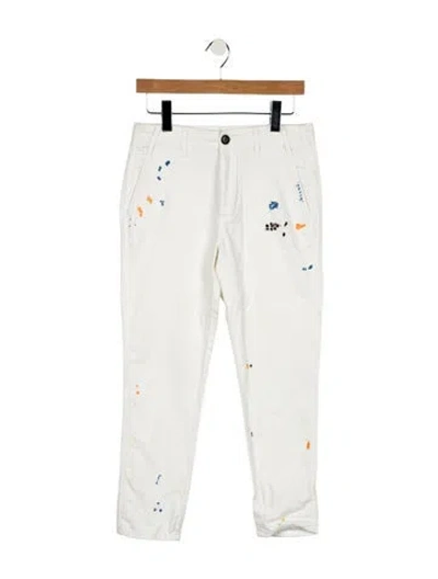 Pre-owned The Great Mid-rise Straight Leg Jeans In White