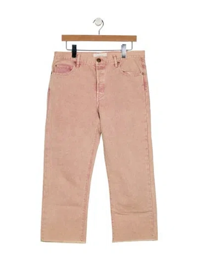 Pre-owned The Great Mid-rise Wide Leg Jeans In Neutral
