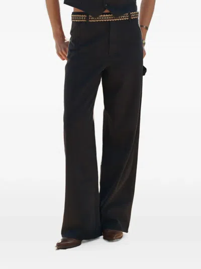 The Great Mill Wide-leg Trousers In Animal Print