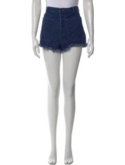 Pre-owned The Great Mini Shorts In Blue