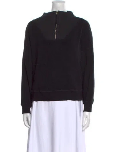 Pre-owned The Great Mock Neck Sweater In Black