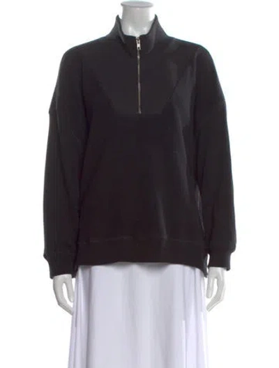 Pre-owned The Great Mock Neck Sweater In Black
