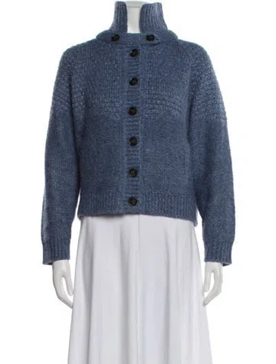 Pre-owned The Great Mock Neck Sweater In Blue