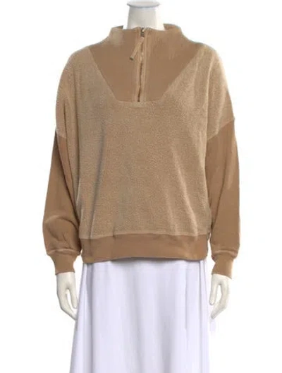 Pre-owned The Great Mock Neck Sweater In Neutral