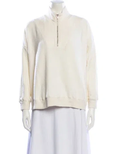 Pre-owned The Great Mock Neck Sweater In Neutral