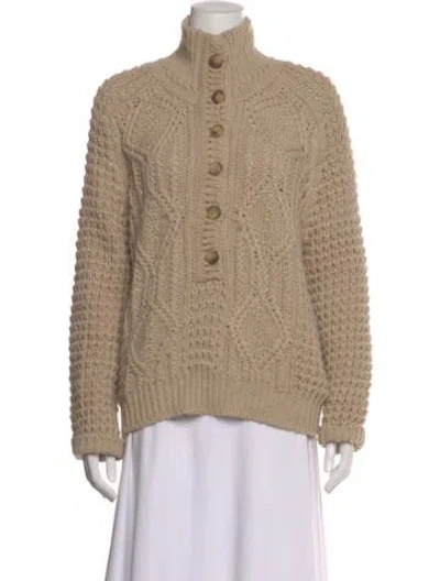 Pre-owned The Great Mock Neck Sweater In Neutral