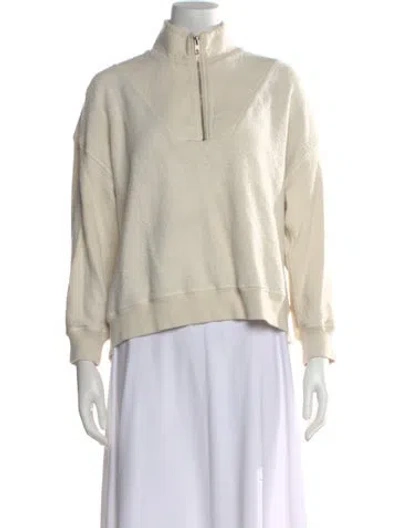 Pre-owned The Great Mock Neck Sweater In Neutral