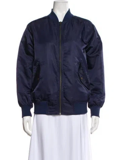 Pre-owned The Great Nylon Bomber Jacket In Blue