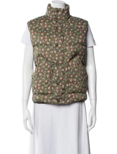 Pre-owned The Great Nylon Floral Print Down Coat In Multi