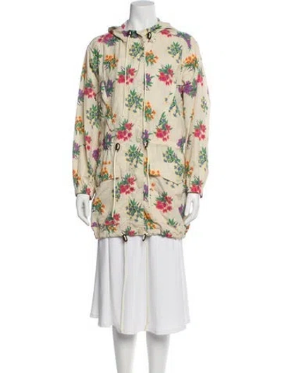 Pre-owned The Great Nylon Floral Print Jacket In Neutral
