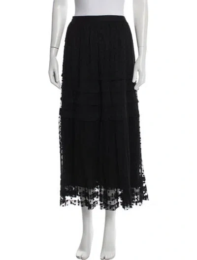 Pre-owned The Great Nylon Midi Length Skirt In Black