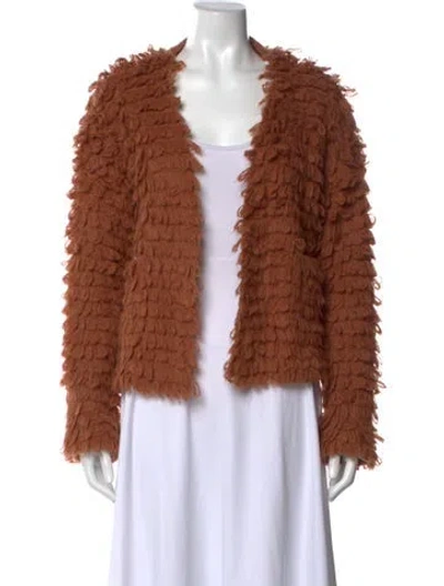 Pre-owned The Great Open Front Sweater In Brown