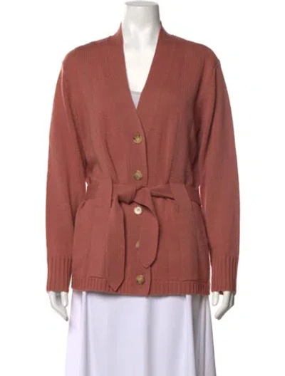 Pre-owned The Great Open Front Sweater In Pink