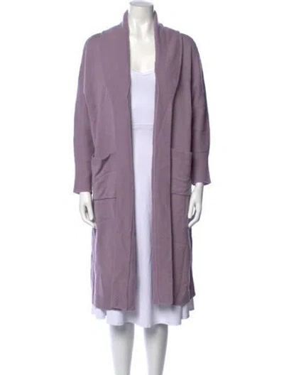 Pre-owned The Great Open Front Sweater In Purple