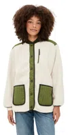 The Great Outdoors The Plush Tundra Jacket Cream/army In White