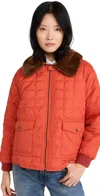 The Great Outdoors The Reversible Down Logger Puffer Poppy & Amber In Poppy & Amber