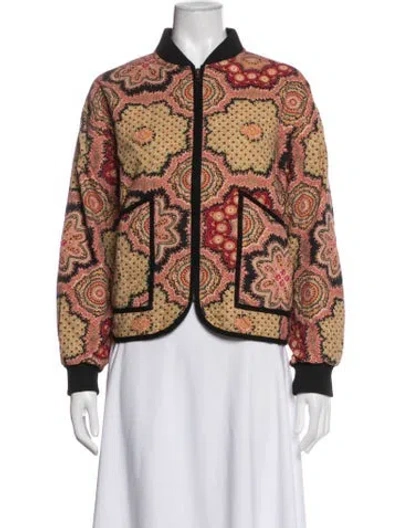 Pre-owned The Great Paisley Print Bomber Jacket In Brown