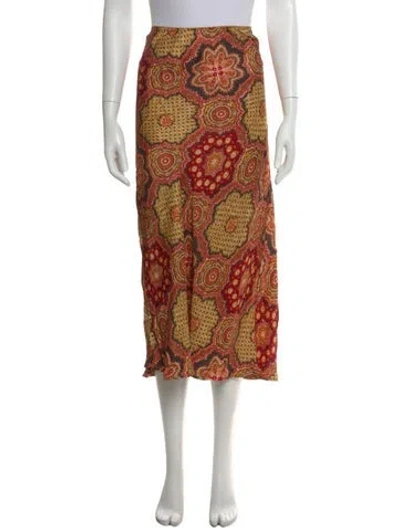 Pre-owned The Great Paisley Print Midi Length Skirt In Multi