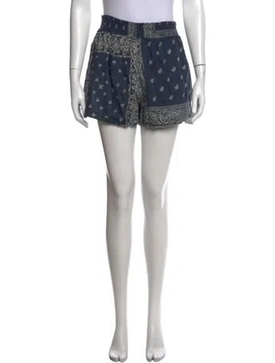 Pre-owned The Great Paisley Print Mini Shorts In Black