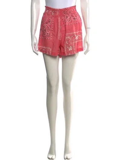 Pre-owned The Great Paisley Print Mini Shorts W/ Tags In Pink