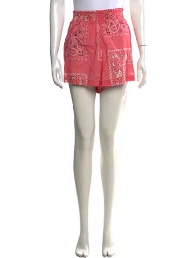 Pre-owned The Great Paisley Print Mini Shorts W/ Tags In Pink