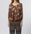 The Great Palmette Floral Top In Hidden Garden In Multi