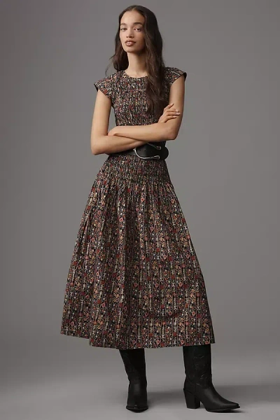 The Great Paramour Belted Maxi Dress In Multi