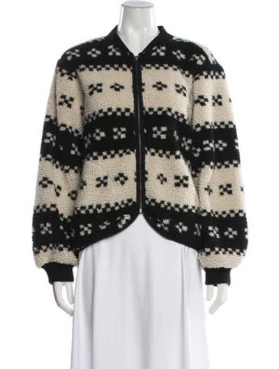 Pre-owned The Great Patterned Bomber Jacket In Black