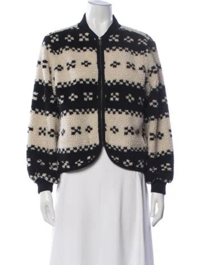 Pre-owned The Great Patterned Bomber Jacket In Blue