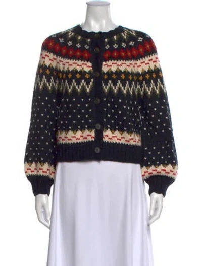 Pre-owned The Great Patterned Crew Neck Sweater In Black